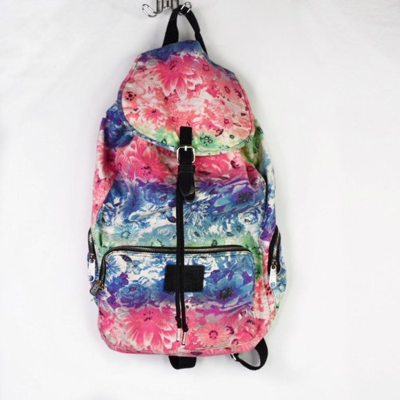 PINK Victoria's Secret Handbags - Victoria's Secret PINK Floral Canvas Backpack